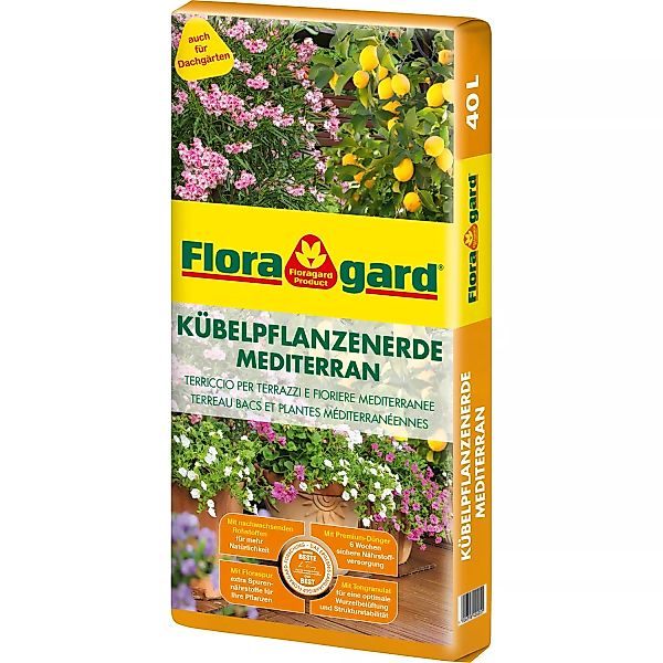 Floragard Kübelpflanzenerde mediterran 40 l günstig online kaufen