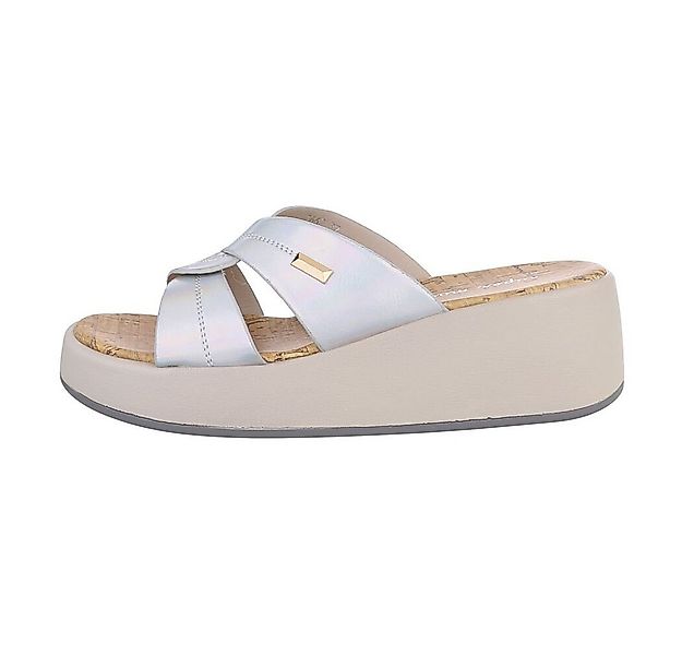 Ital-Design Damen Mules Freizeit Plateausandaletten Keilabsatz/Wedge Keilsa günstig online kaufen