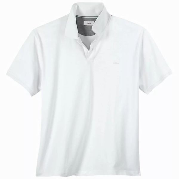 s.Oliver Rundhalsshirt s.Oliver Übergrößen Basic Stretch-Poloshirt weiß günstig online kaufen