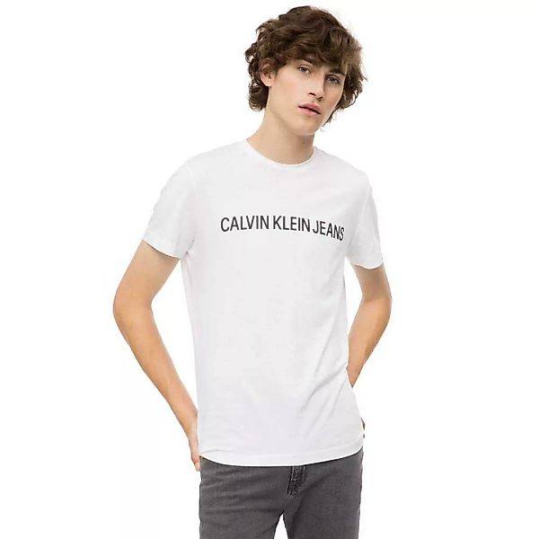 Calvin Klein Jeans Logo Kurzärmeliges T-shirt 2XL Bright White günstig online kaufen