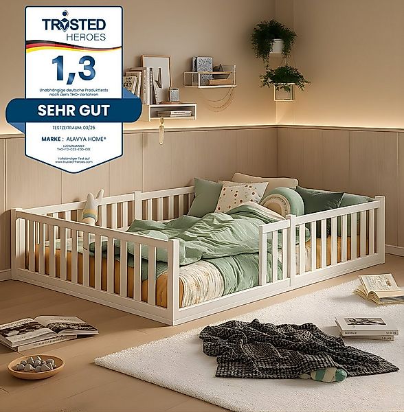 Alavya Home® Einzelbett Bodenbett TITAN aus Buchenholz – FSC® 100% zertifiz günstig online kaufen