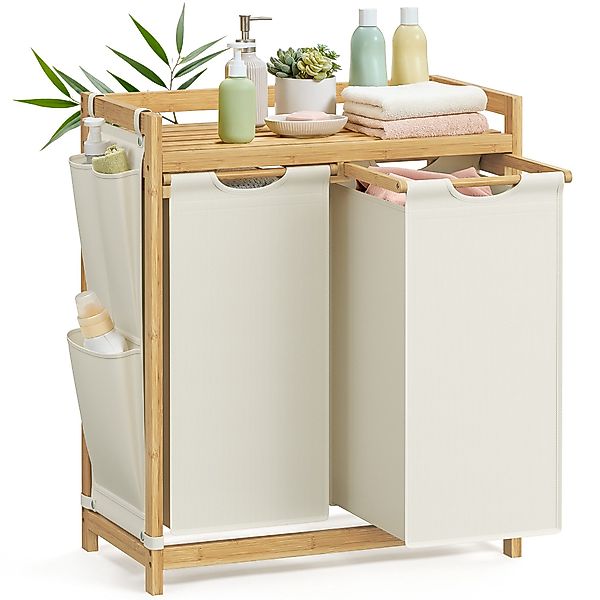 SONGMICS Wäschekorb Wäschekorb, Wäschekorb 2/3 Fächer, günstig online kaufen