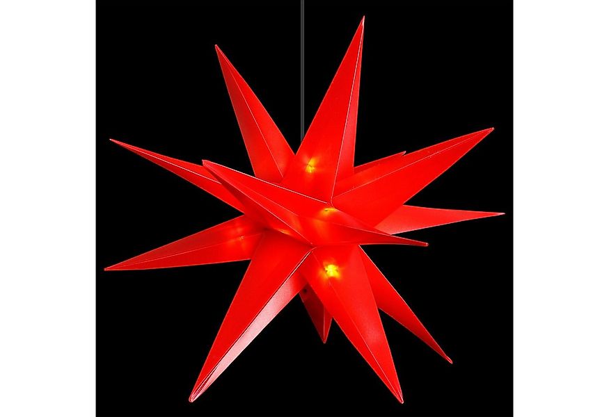 Mojawo Lichtervorhang LED Weihnachtsstern Rot Ø 25cm Fensterstern Faltstern günstig online kaufen