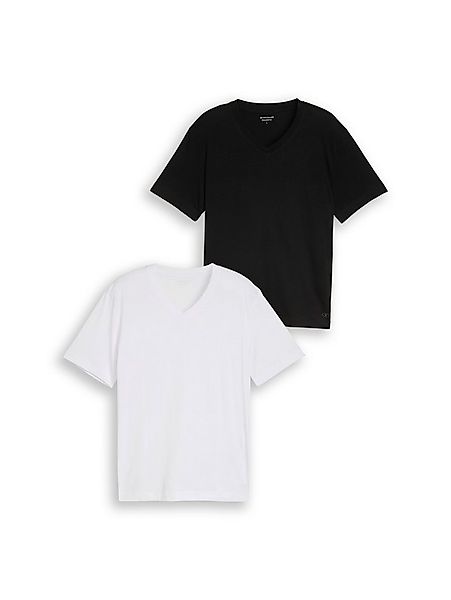TOM TAILOR T-Shirt (Packung, 2-tlg) mit V-Ausschnitt, Doppelpack günstig online kaufen