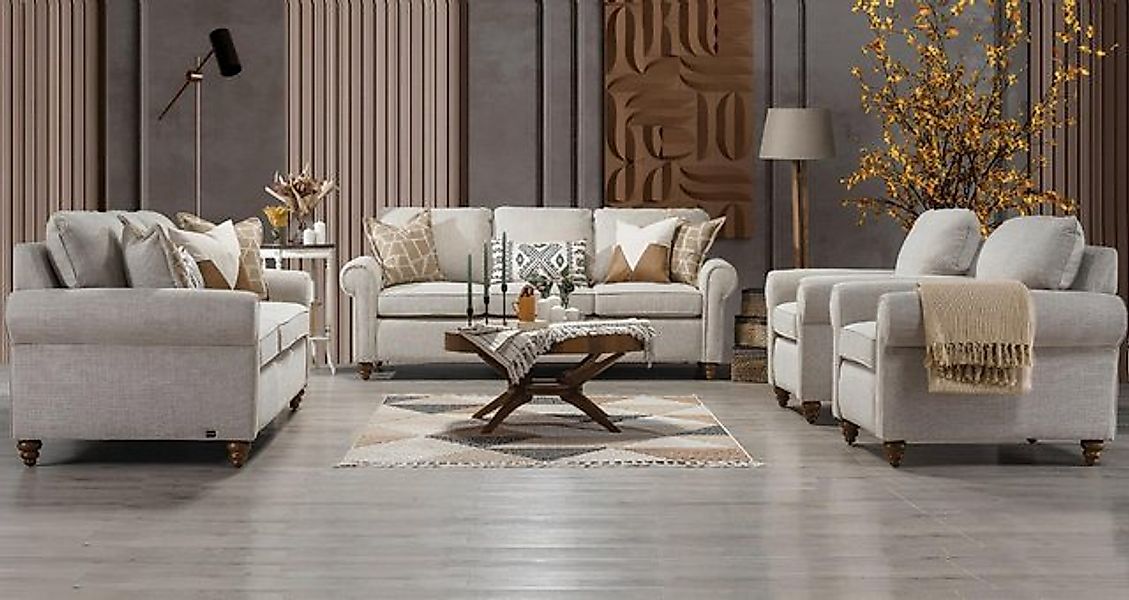 Xlmoebel Sofa Modernes Wohnzimmer-Sofaset mit 2 Dreisitzer-Sofas und 2 Sess günstig online kaufen