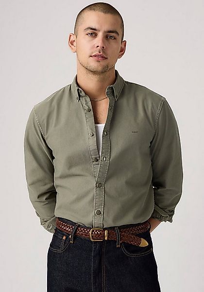 Levi's® Langarmhemd AUTHENTIC BUTTON DOWN mit Ton-in-Ton Logostickerei auf günstig online kaufen