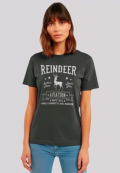 F4NT4STIC T-Shirt "Reindeer Aviation Retro Weihnachts Sign", Premium Qualit günstig online kaufen