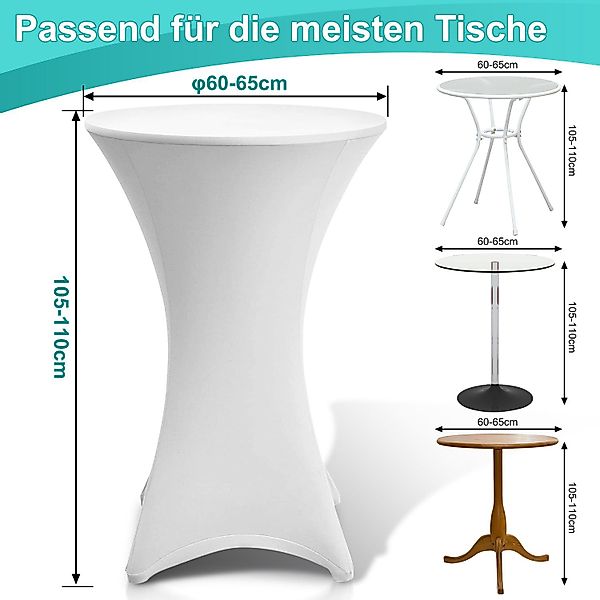 Clanmacy Stehtischhusse 5er Stehtischhusse Stretch Stehtisch günstig online kaufen