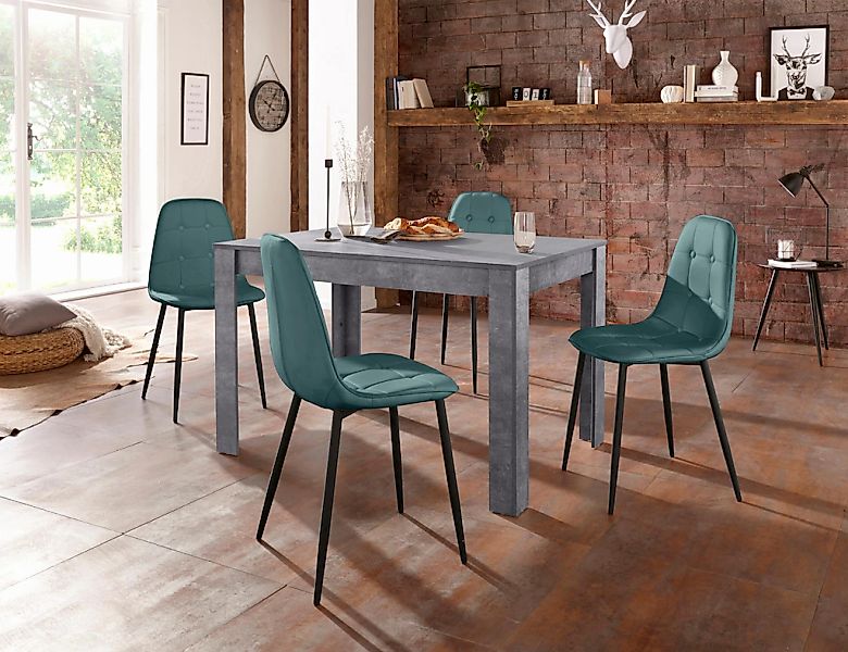 INOSIGN Essgruppe Set, 5 Stk. tlg. mit Esstisch 120 cm breit günstig online kaufen