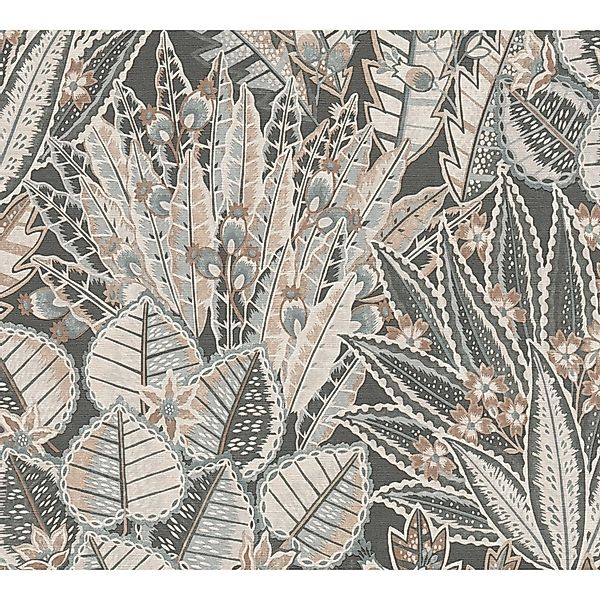 living walls Vliestapete Stories of Life Dschungel Vliestapete Braun Blätte günstig online kaufen