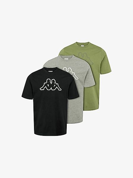 Kappa Kurzarmhemd Kappa T-shirt Cromen 3-pack günstig online kaufen