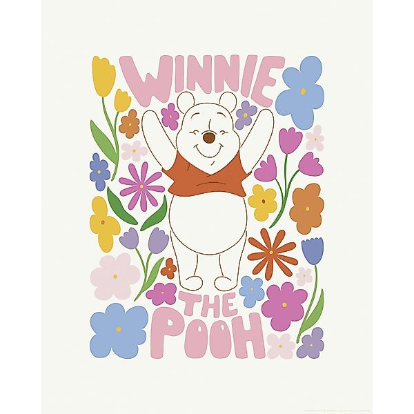 Komar Wandbild Disney Winnie the Pooh Happy Botanical 40 cm x 50 cm Bunt günstig online kaufen