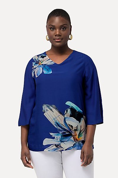 Ulla Popken Druckbluse Bluse Blüten Oversized günstig online kaufen