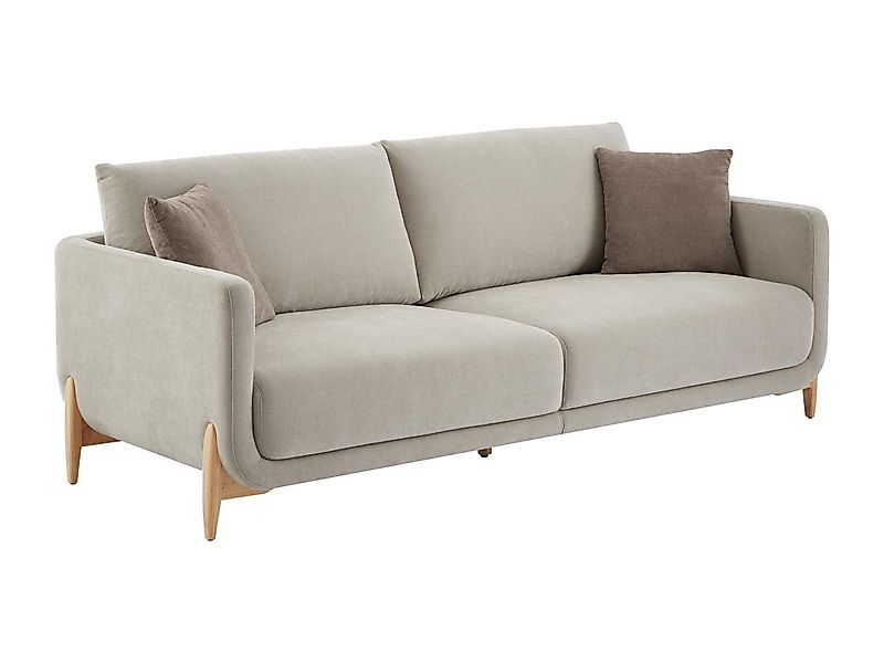 Sofa 3-Sitzer - Stoff - Beige - DORMATI günstig online kaufen