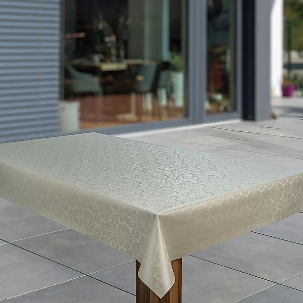 laro Tischdecke Wachstuch-Tischdecken Abwaschbar Blumen Beige günstig online kaufen