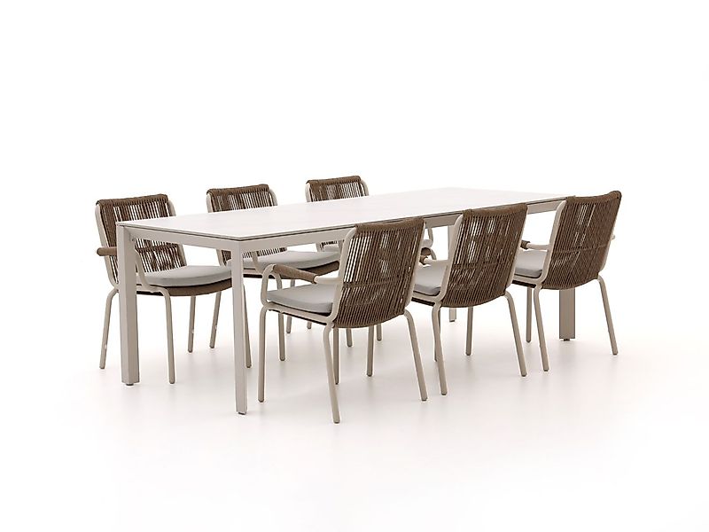Bellagio Caronia/Sestino 220 cm Gartenmöbel-Set 7-teilig stapelbar günstig online kaufen