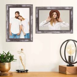 PHOTOLINI Bilderrahmen 2er Set Massivholz-Rahmen im günstig online kaufen