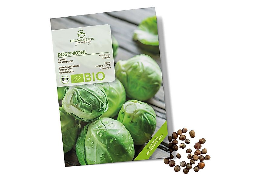 Growgreens Gemüsesamen BIO Rosenkohl Samen (Groninger) - Rosenkohl Saatgut günstig online kaufen