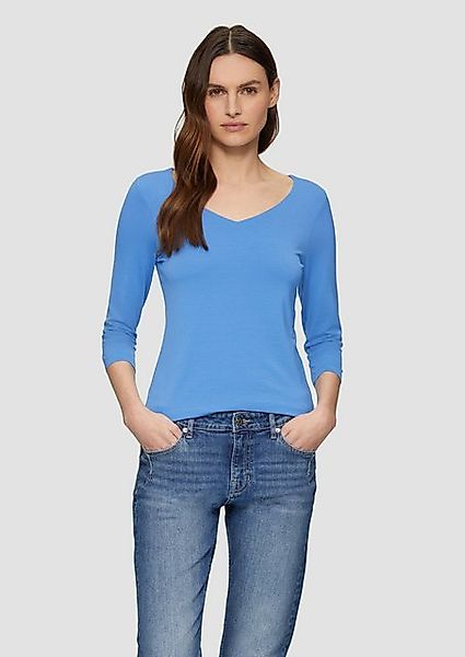 s.Oliver 3/4-Arm-Shirt T-Shirt aus Lyocell im Slim Fit mit 3/4-Ärmeln günstig online kaufen