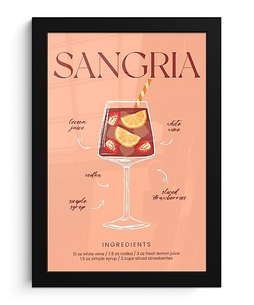 MuchoWow Poster Cocktail - Sangria - günstig online kaufen