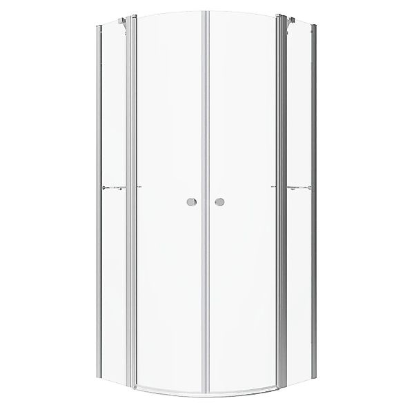 Aquabatos Runddusche 90 x 90 x 195 cm Duschkabine Duschwand Viertelkreis Du günstig online kaufen