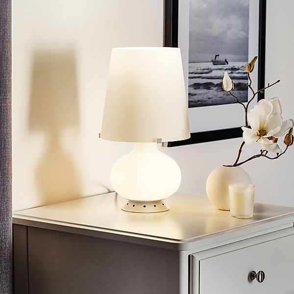 Fontana Arte Designer-Tischleuchte Fontana, Höhe 34 cm, weiß günstig online kaufen