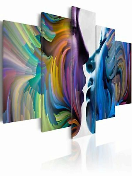 artgeist Wandbild Kuss der Farben mehrfarbig Gr. 200 x 100 günstig online kaufen