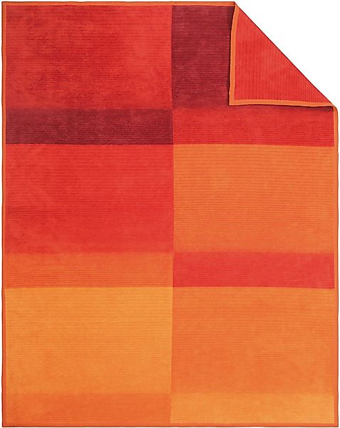 Wohndecke Sorrento Jacquard, IBENA, sanfter Farbverlauf, günstig online kaufen