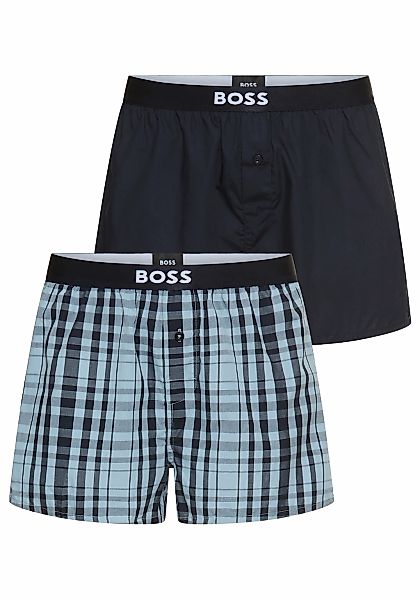 BOSS Pyjamashorts "2P Boxer Shorts EW", (Packung, 2 tlg., 2er), mit Logobun günstig online kaufen