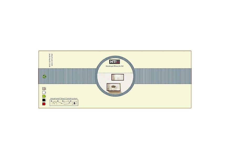 HTI-Line Wandregal Wandregal Altona 908a 2er-Set, Set 2-tlg., Schweberegal günstig online kaufen