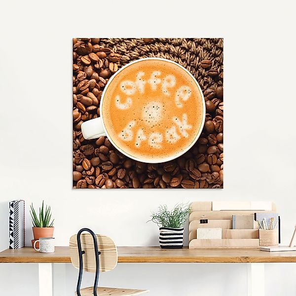 Artland Glasbild "Kaffeepause" Getränke 1 Stk. tlg. in verschiedenen Größen günstig online kaufen