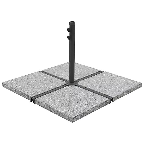 Sonnenschirm-gewichtsplatte Granit 25 Kg Quadratisch Grau günstig online kaufen