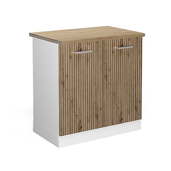 Vicco Spülenunterschrank R-Line, Artisan-Eiche/Weiß, 80 cm, AP Eiche günstig online kaufen