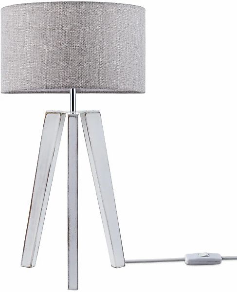 Paco Home Tischleuchte »Canvas uni Color«, 1 flammig, Leuchtmittel E27   oh günstig online kaufen