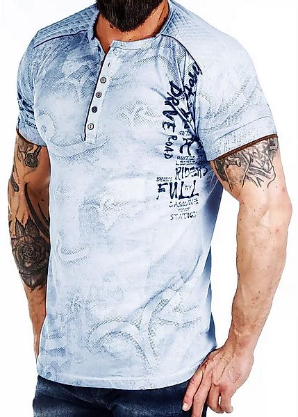 R-NEAL T-Shirt T-Shirt Washed Streetwear Printed Sale Verwaschenes Kurzarm günstig online kaufen