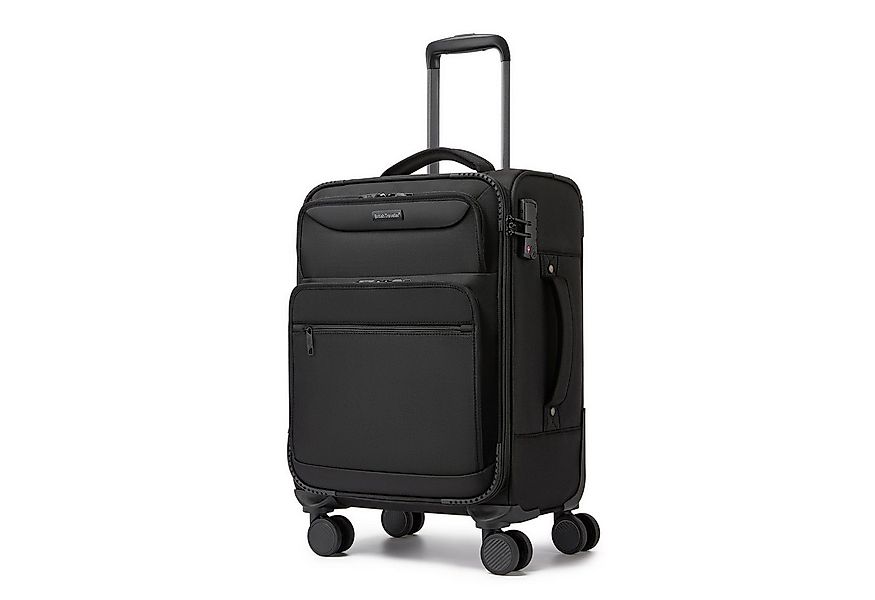 British Traveller Handgepäck-Trolley Stoffkoffer erweiterbar mit Frontfäche günstig online kaufen