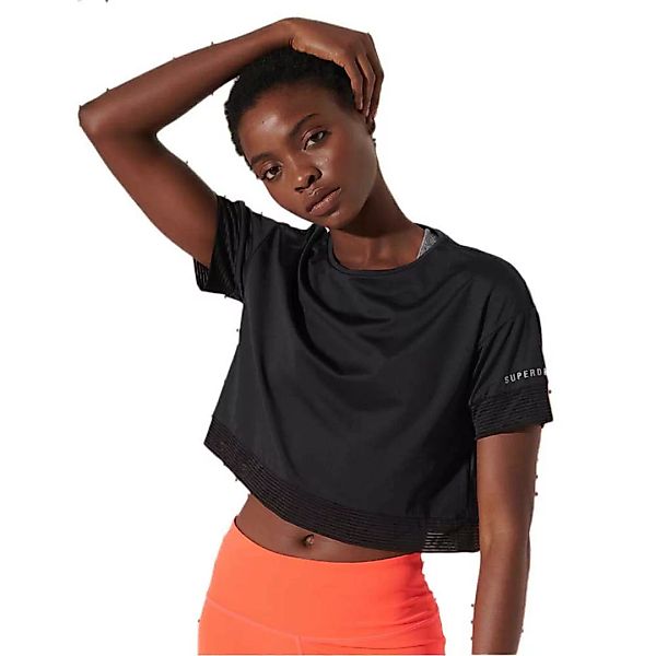 Superdry Crop Kurzarm T-shirt L Black günstig online kaufen