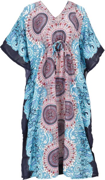 Guru-Shop Midikleid Ponchokleid, Kaftan, Maxikleid, Strandkleid günstig online kaufen