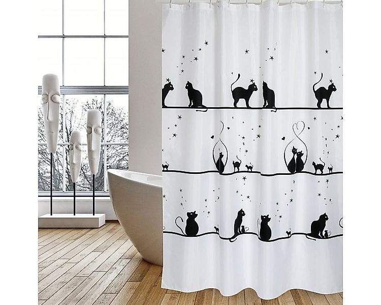 MSV Duschvorhang Cotexsa GATITOS Breite 180 cm, Textil-Duschvorhang, Made i günstig online kaufen