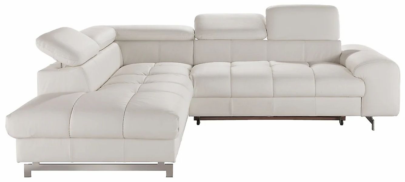 COTTA Ecksofa "Chef L-Form", mit Kopfteilverstellung, edle Metallkufen, wah günstig online kaufen