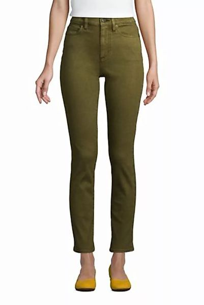 Slim Fit Öko Jeans High Waist, Damen, Größe: XS Normal, Grün, Elasthan, by günstig online kaufen