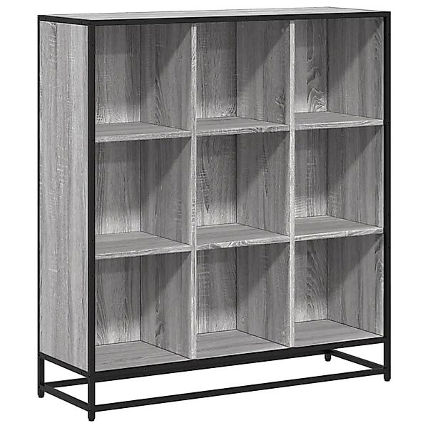 vidaXL Bücherregal Grau Sonoma 97,5x33x107,5 Holzwerkstoff und Metall 33008 günstig online kaufen