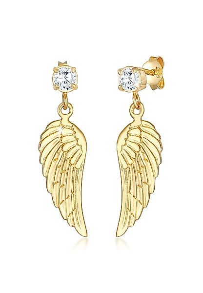 Nenalina Paar Ohrstecker Flügel Glücksbringer Zirkonia günstig online kaufen