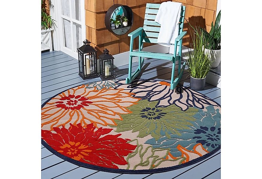 Sanat Teppich Floral 2 Outdoor, rund, Höhe: 6 mm, In- und Outdoor geeignet, günstig online kaufen