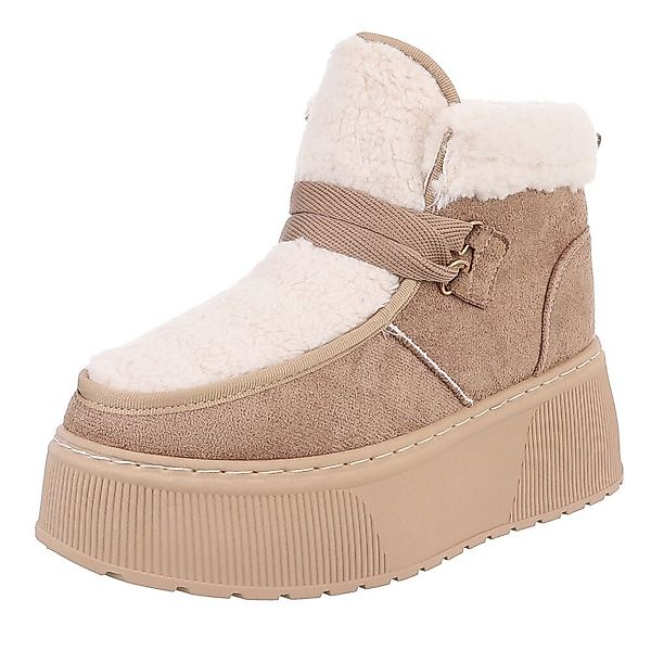 Ital-Design Modische Plateau-Stiefel mit Schnürung für günstig online kaufen