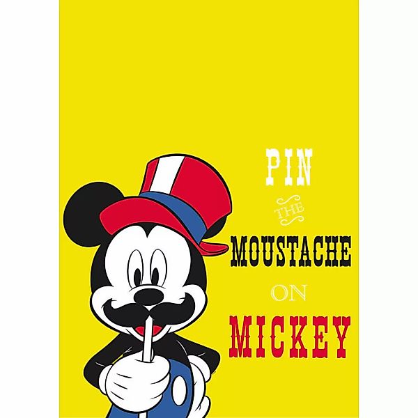 Komar Poster Mickey Mouse Moustache Disney B/L: ca. 50x70 cm günstig online kaufen