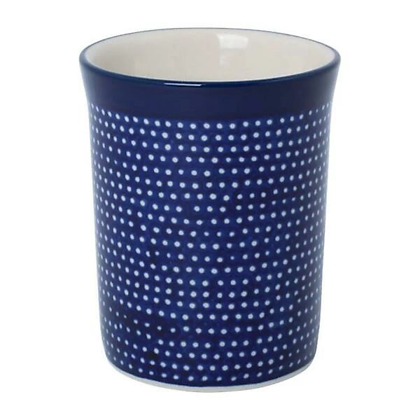 Redecker Keramik Zahnputzbecher Handbemalt Blau Mit Punkten 10 Cm günstig online kaufen