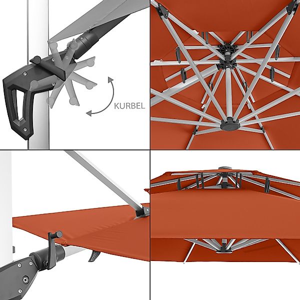 anndora-sonnenschirm Ampelschirm 4 Meter rund mit günstig online kaufen
