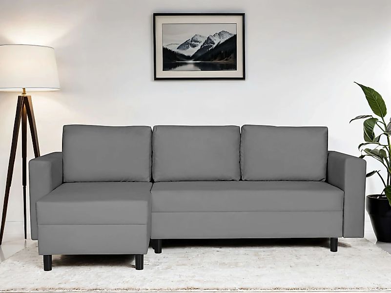 Home affaire Ecksofa "GLENOE Schlafsofa mit Bettkasten, Recamiere beidseiti günstig online kaufen