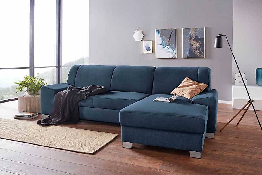 DOMO collection Ecksofa "Anzio L-Form, whlw. Bettfunktion, Federkern, hochw günstig online kaufen